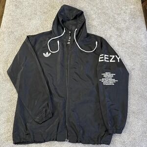 Kanye West Yeezy Black White Windbreaker Pullover Jacket XL No Zipper
